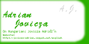 adrian jovicza business card